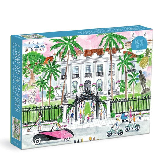 Galison - Michael Storrings - A Sunny Day in Palm Beach - 1000 Piece Jigsaw Puzzle