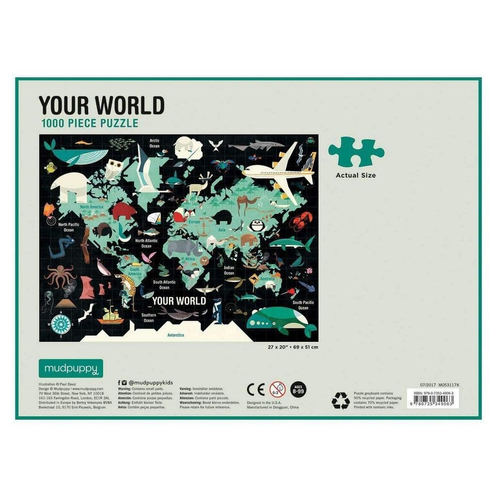 Galison - Your World - 1000 Piece Jigsaw Puzzle