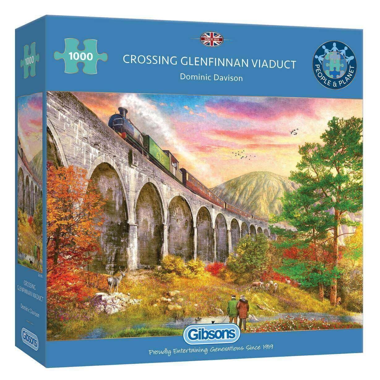 Gibsons - Crossing Glenfinnan Viaduct - 1000 Piece Jigsaw Puzzle