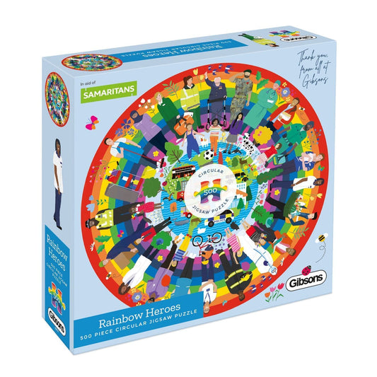 Gibsons - Rainbow Heroes Circular Puzzle - 500 Piece Jigsaw Puzzle