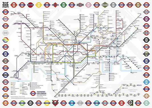Gibsons - TFL London Underground Map - 1000 Piece Jigsaw Puzzle