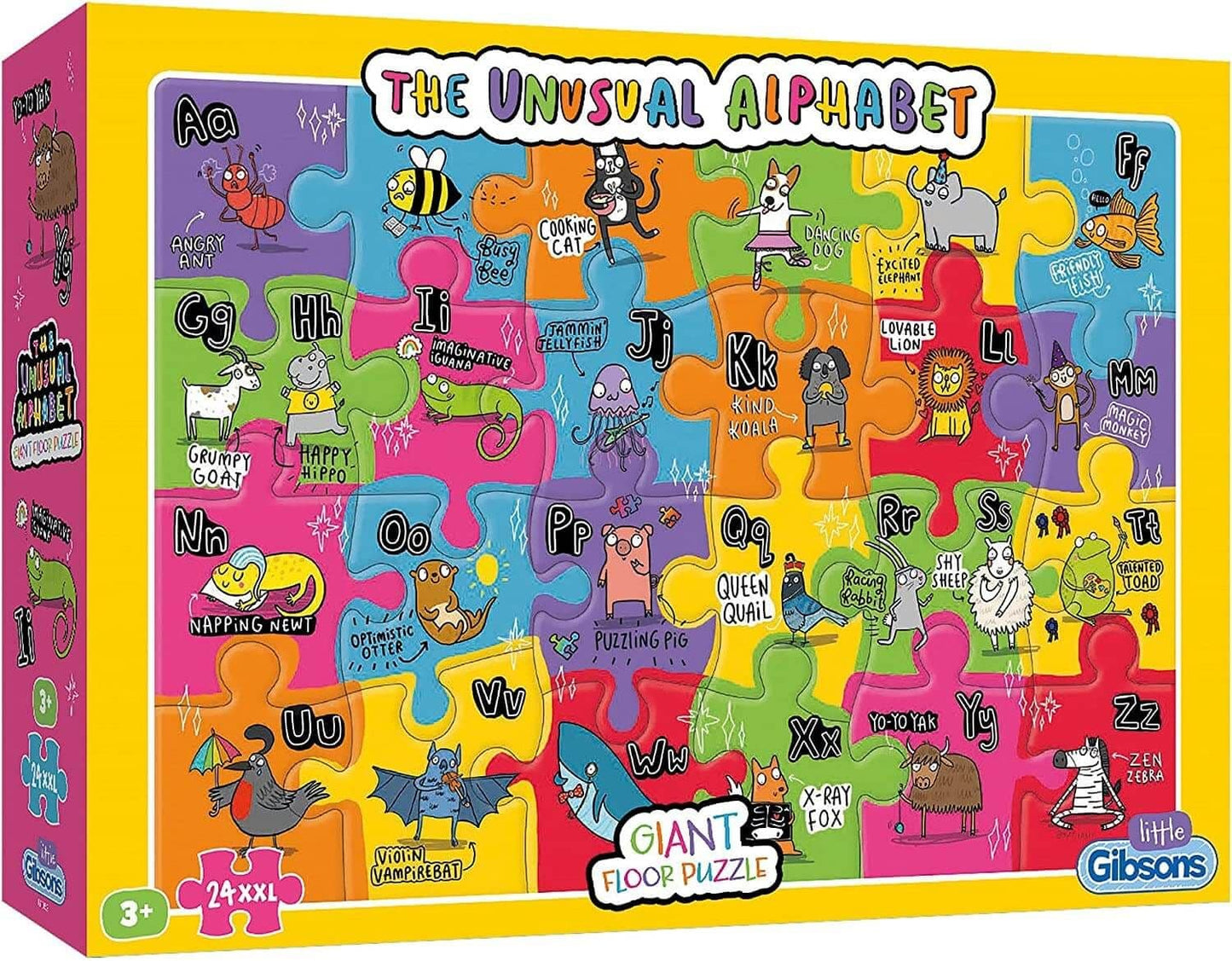 Gibsons - The Unusual Alphabet Floor Puzzle  -24 Piece Jigsaw Puzzle