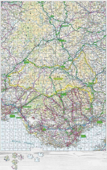 Pieceful Maps - Brecon Beacons - 1000 Piece Jigsaw Puzzle
