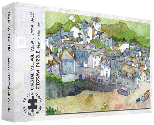 Emma Ball - Coastal Village View - 1000 Piece Jigsaw Puzzle