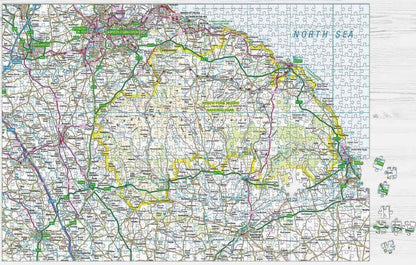 Pieceful Maps - North York Moors - 1000 Piece Jigsaw Puzzle