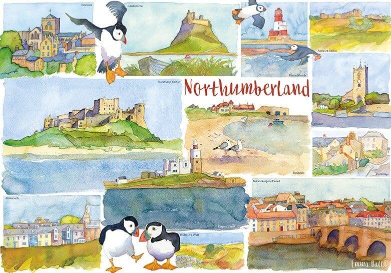 Emma Ball - Northumberland - 1000 Piece Jigsaw Puzzle