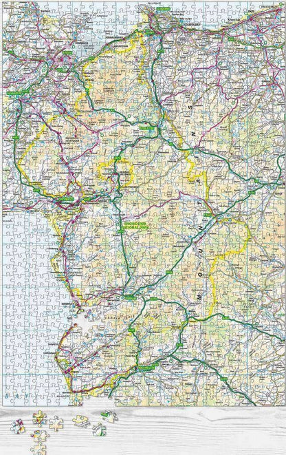Pieceful Maps - Snowdonia - 1000 Piece Jigsaw Puzzle