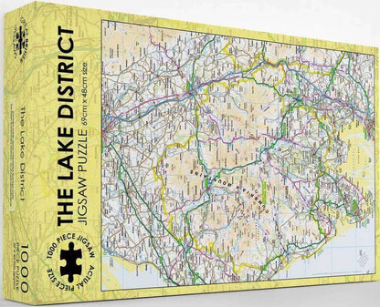 Pieceful Maps - The Lake District - 1000 Piece Jigsaw Puzzle