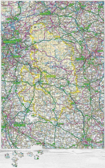 Pieceful Maps - The Peak District - 1000 Piece Jigsaw Puzzle