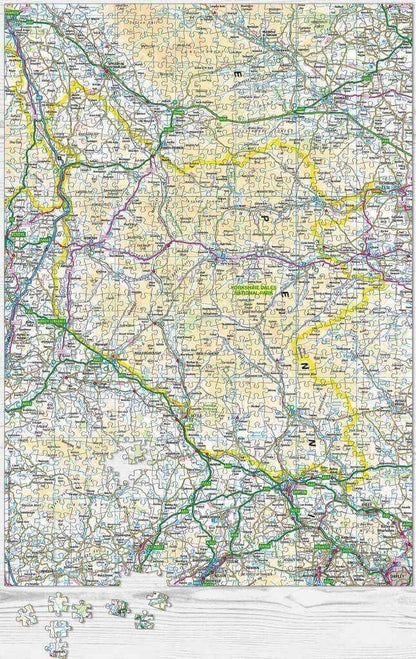 Pieceful Maps - The Yorkshire Dales - 1000 Piece Jigsaw Puzzle