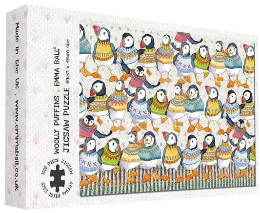 Emma Ball - Woolly Puffins - 1000 Piece Jigsaw Puzzle