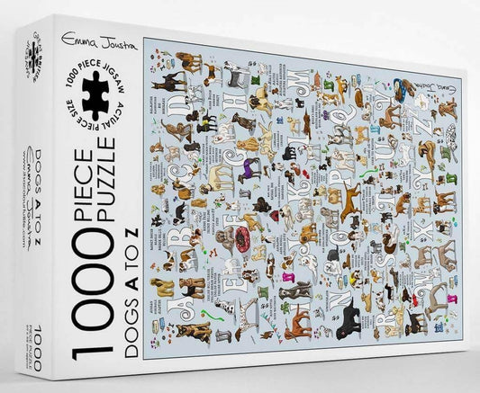 Emma Joustra - A To Z Dogs - 1000 Piece Jigsaw Puzzle