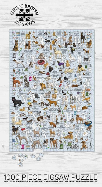 Emma Joustra - A To Z Dogs - 1000 Piece Jigsaw Puzzle