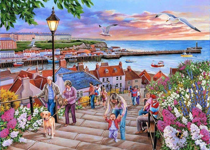 House of Puzzles - 199 Steps - Whitby - 1000 Piece Jigsaw Puzzle