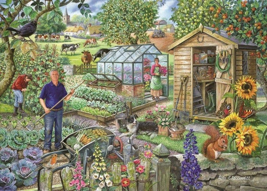 House of Puzzles - At the Allotment - 500XL Piece Jigsaw Puzzle