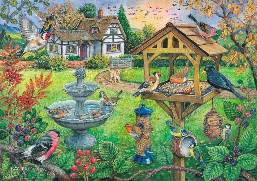 House of Puzzles - Bird Table - 500XL Piece Jigsaw Puzzle