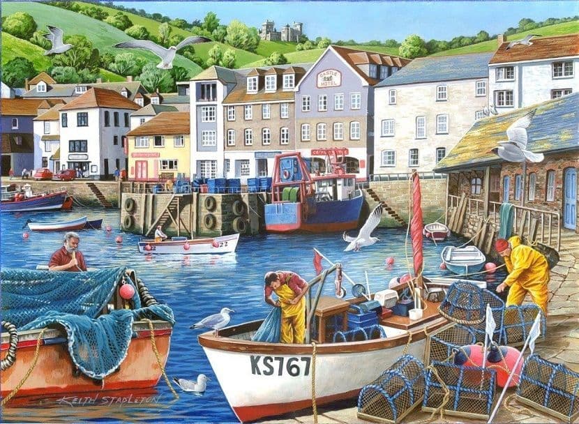 House of Puzzles - Busy Harbour No 12 - 1000 Piece Jigsaw Puzzle