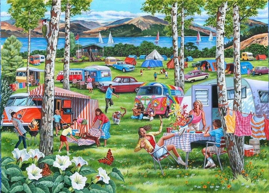 House of Puzzles - Camping Chaos - 500XL Piece Jigsaw Puzzle