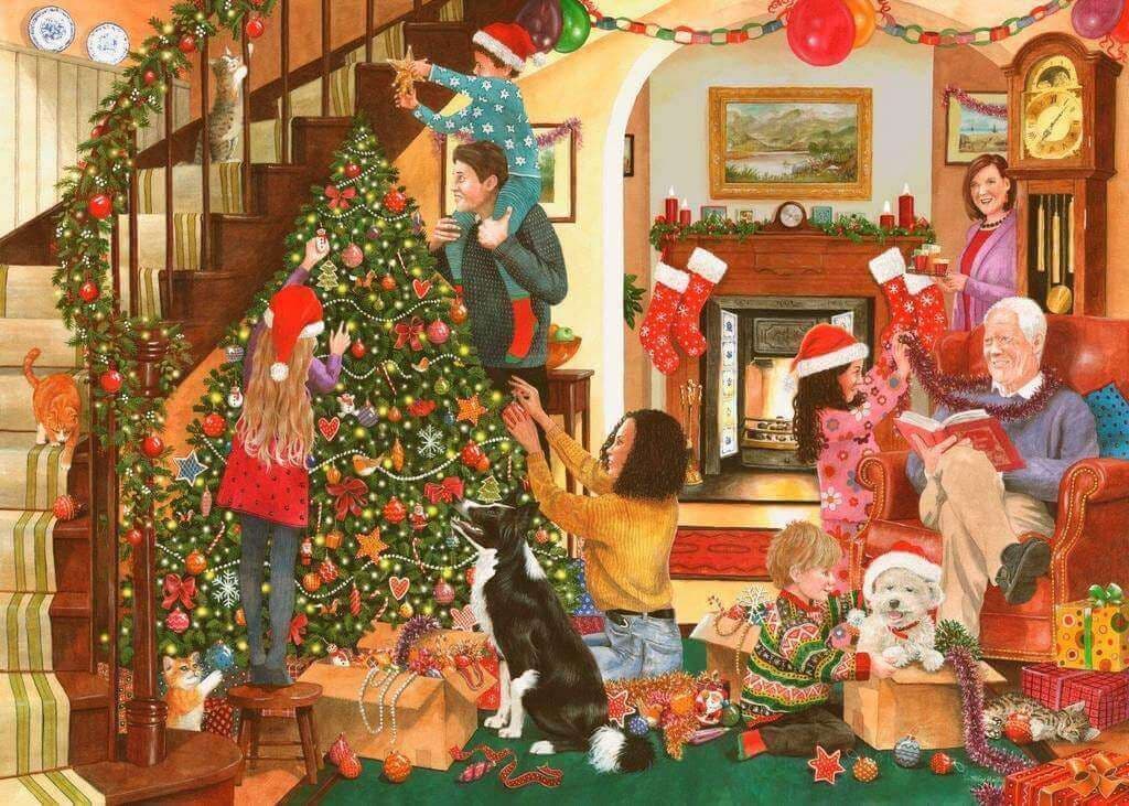 House Of Puzzles - Decorating the Tree - 500XL Piece Jigsaw Puzzle