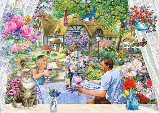 House of Puzzles - Enjoying the Garden - 500XL Piece Jigsaw Puzzle