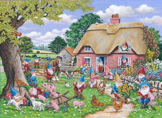 House of Puzzles - Gnome Farm - 500XL Piece Jigsaw Puzzle