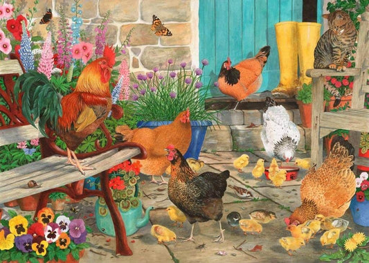 House of Puzzles - Hen Pecked - 1000 Piece Jigsaw Puzzle