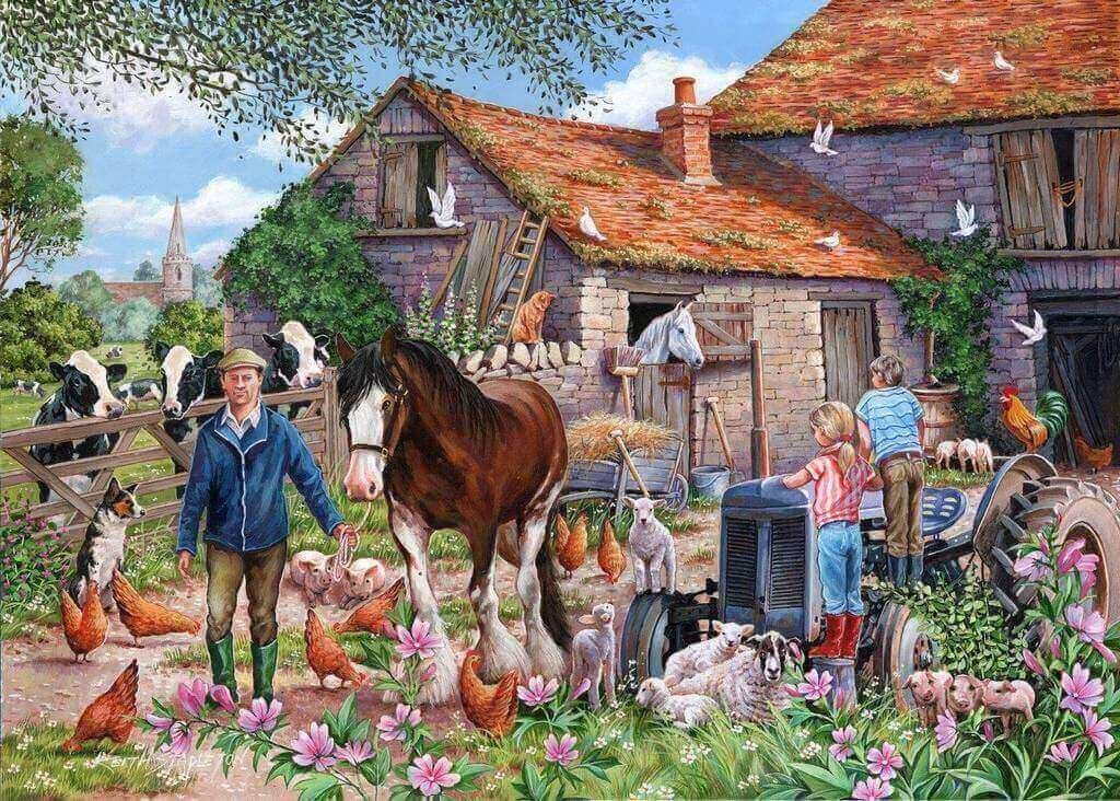 House of Puzzles - MacDonalds Farm - 500XL Piece Jigsaw Puzzle