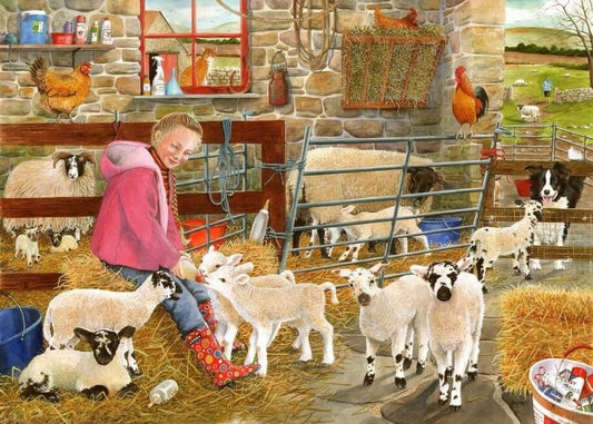 House of Puzzles - Mary's Little Lambs - 500XL Piece Jigsaw Puzzle
