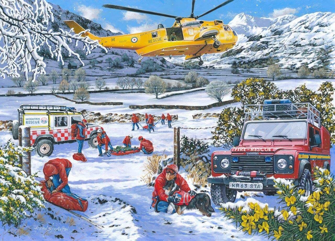 House of Puzzles - Mountain Rescue - 1000 Piece Jigsaw Puzzle