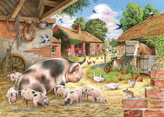 House of Puzzles - Poppy's Piglets - 500XL Piece Jigsaw Puzzle