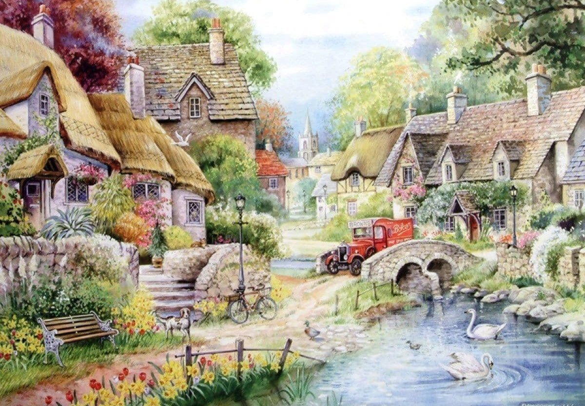 House of Puzzles - River Cottage - 250XL Piece Jigsaw Puzzle