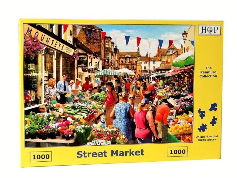 House of Puzzles - Street Market - 1000 Piece Jigsaw Puzzle