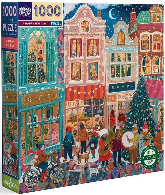 Eeboo - A Happy Holiday - 1000 Piece Jigsaw Puzzle