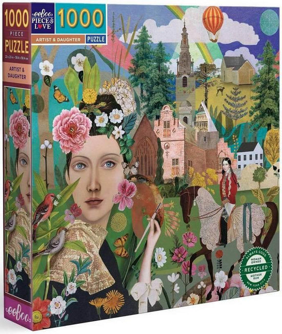 Eeboo Artist & Daughter 1000 Piece Jigsaw Puzzle Jigsaw Puzzles