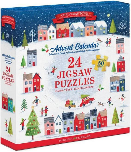 Eurographics - Christmas Town - Advent Calendar - 24 x 50 Pieces