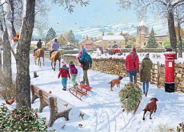 Otter House - Christmas Walk - 1000 Piece Jigsaw Puzzle