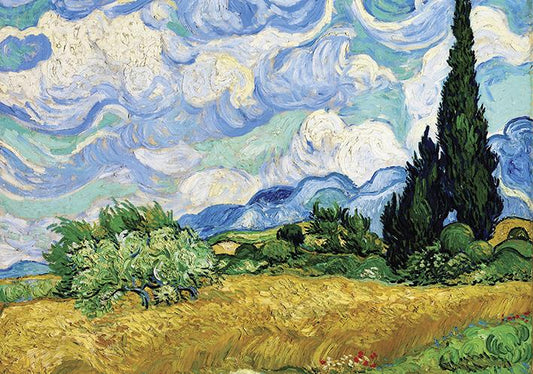 Calypto - Wheat Field with Cypresses - Vincent Van Gogh - 1000 Piece Jigsaw Puzzle