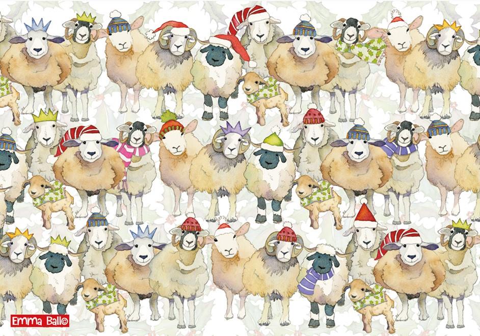 Emma Ball - Christmas Sheep - 1000 Piece Jigsaw Puzzle