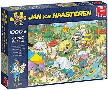 Jan van Haasteren - Camping in the Forest - 1000 Piece Jigsaw Puzzle