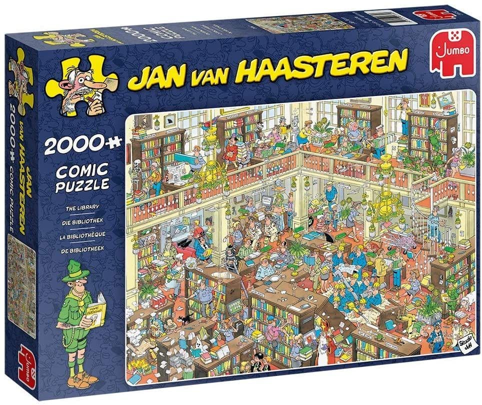 Jan van Haasteren - The Library - 2000 Piece Jigsaw Puzzle