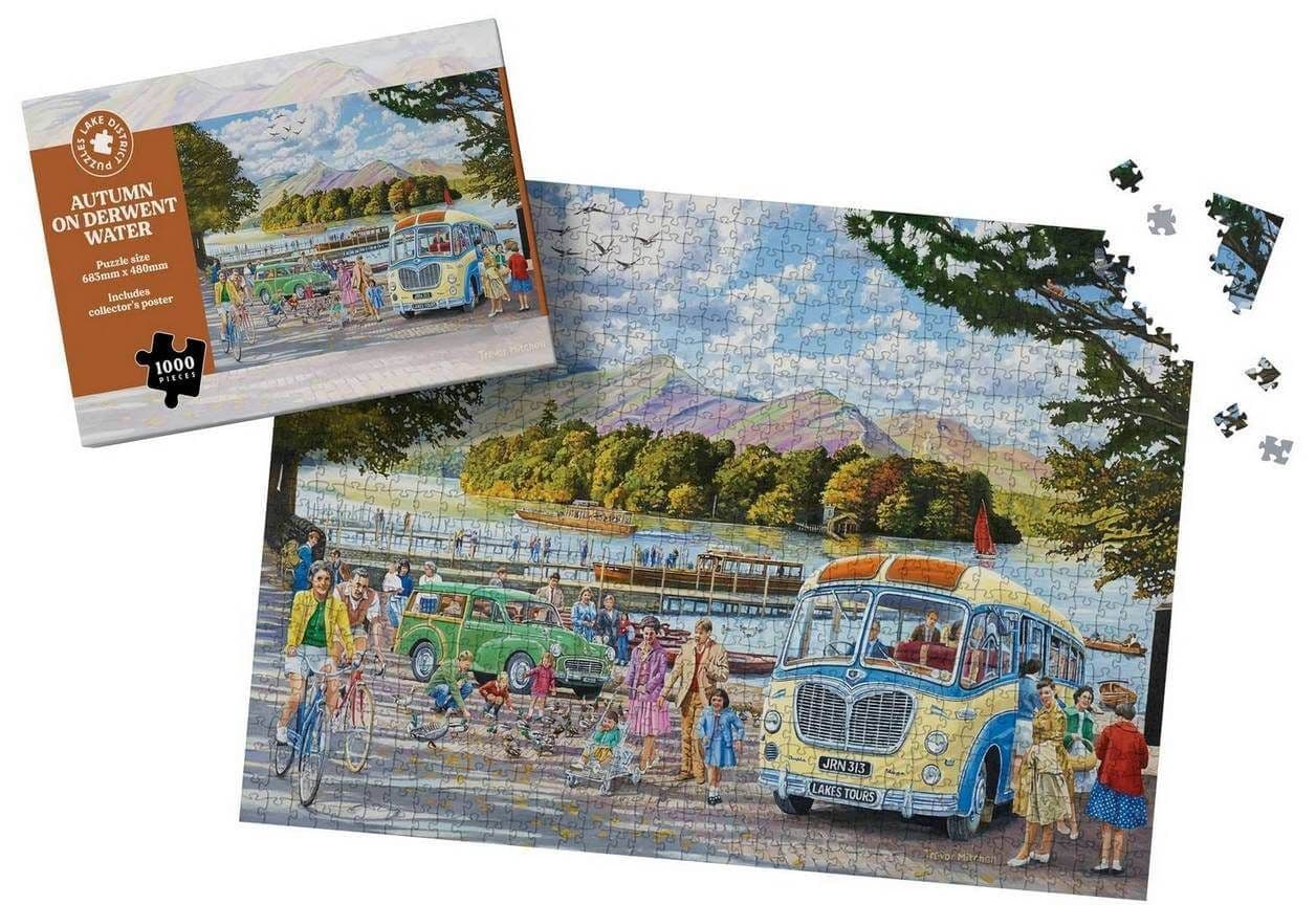 Lake District Puzzles - Autumn on Derwent Water - 1000 Piece Jigsaw Puzzle