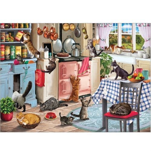 Otter House - Cats In The Kitchen  - 1000 Piece Jigsaw Puzzle