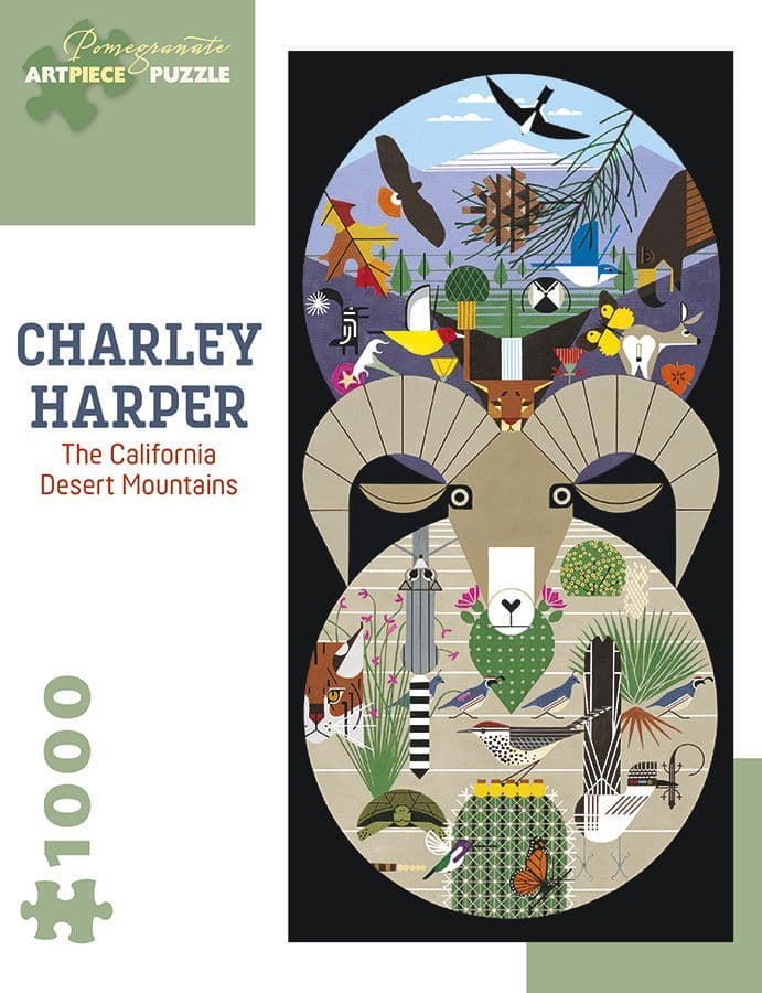 Pomegranate - Charley Harper - California Desert  - 1000 Piece Jigsaw Puzzle