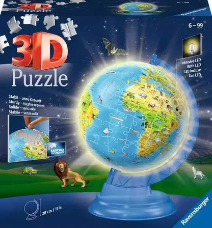 Ravensburger - Light Up Childrens World Map 3D Puzzle 180 Pieces