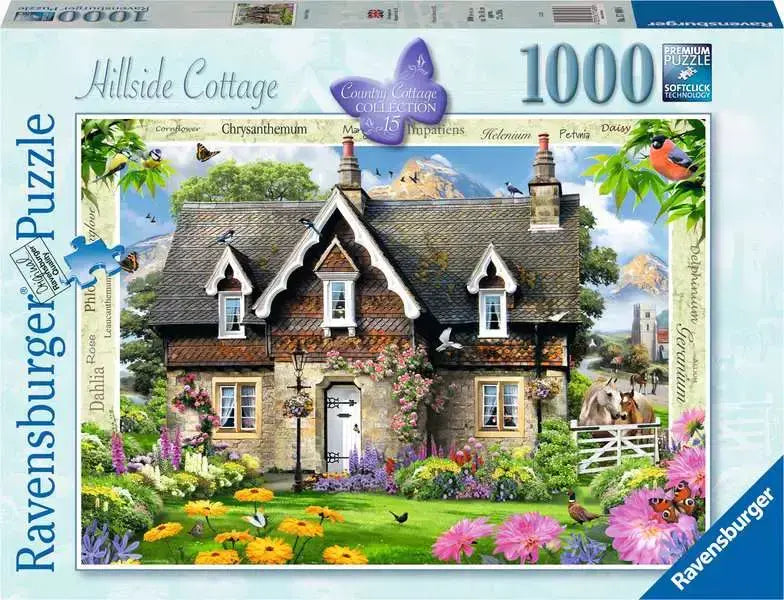 Ravensburger - Country Cottage - Hillside Cottage - 1000 Piece Jigsaw Puzzle