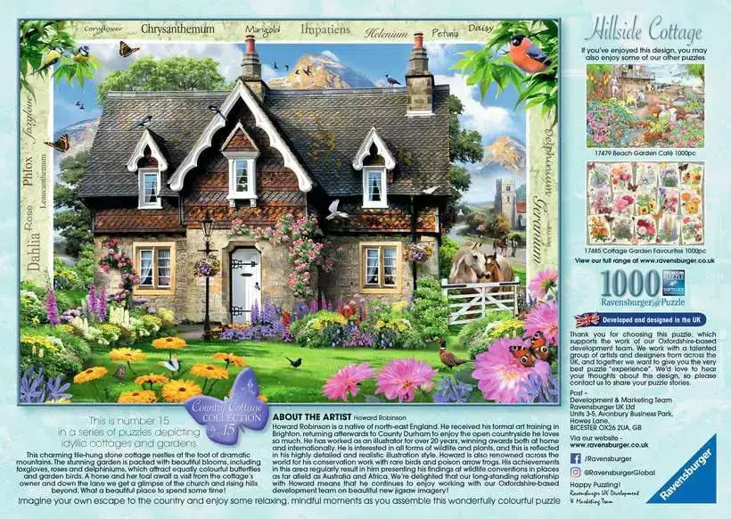 Ravensburger - Country Cottage No 15 - Hillside Cottage - 1000 Piece Jigsaw Puzzle