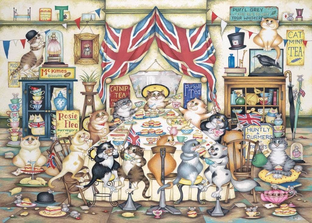 Ravensburger - Crazy Cats - Afternoon at Tiddles - 1000 Piece Jigsaw Puzzle