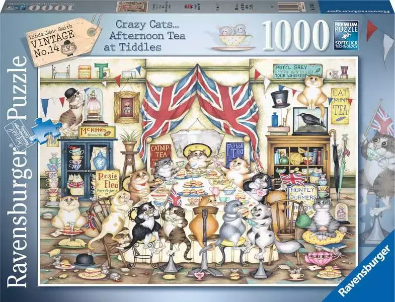 Ravensburger - Crazy Cats - Afternoon at Tiddles - 1000 Piece Jigsaw Puzzle