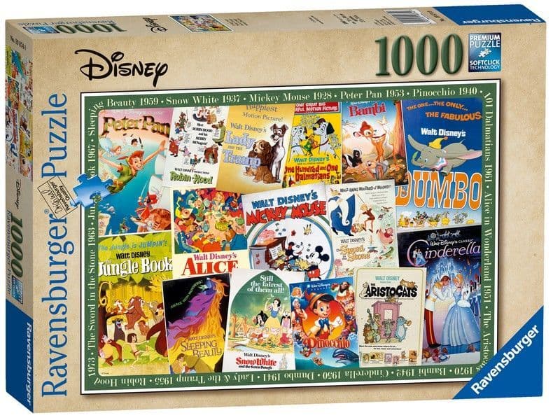 Ravensburger - Disney Vintage Movie Poster - 1000 Piece Jigsaw Puzzle