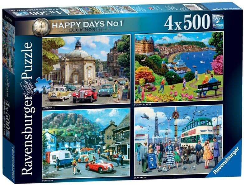 Ravensburger - Happy Days No 1 - Look North 4 x 500 Piece Jigsaw Puzzle
